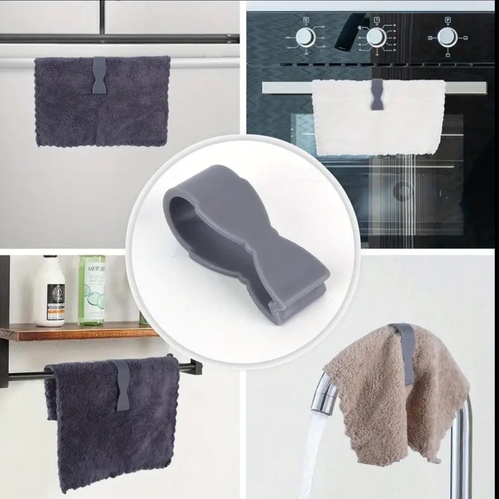 Universal Towel Clips For Kitchen & Bathroom (4pcs/pack)